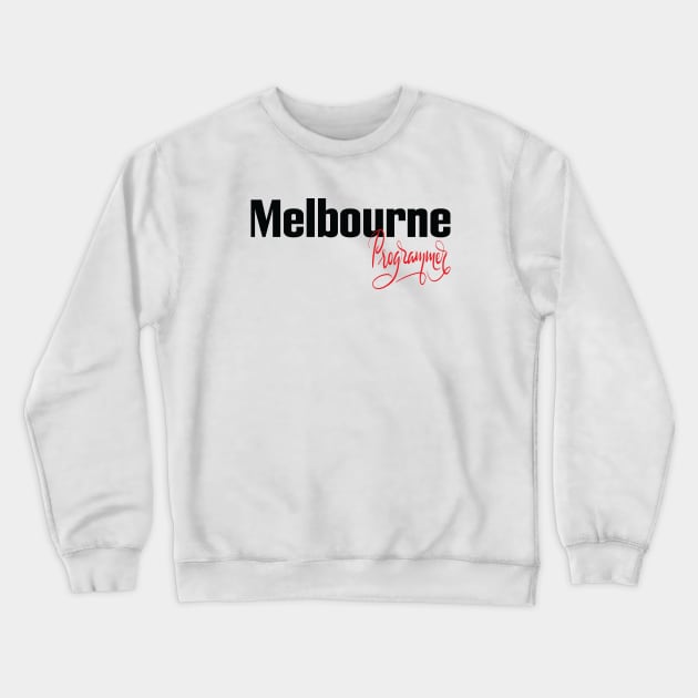 Melbourne Programmer Crewneck Sweatshirt by ProjectX23Red